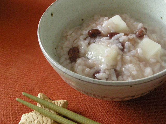 お餅入り小豆粥