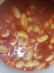 インゲン豆のトマトソース煮込み
