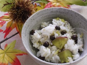 赤豌豆の豆ご飯