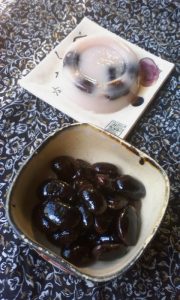 紫花豆の甘煮とゼリー