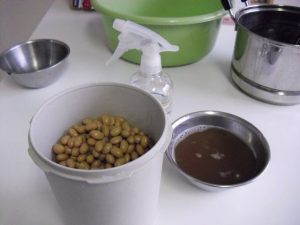 煮大豆と茹で汁