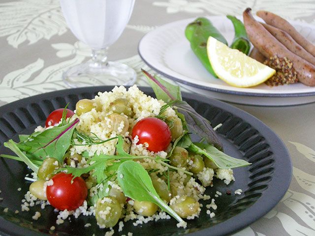 青えんどうとクスクスのサラダ