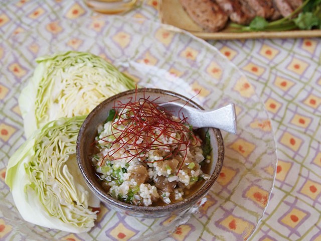 ひえの食べるネギソース
